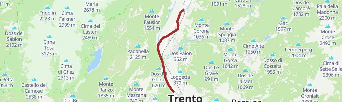 Route map: Fiume Adige A2